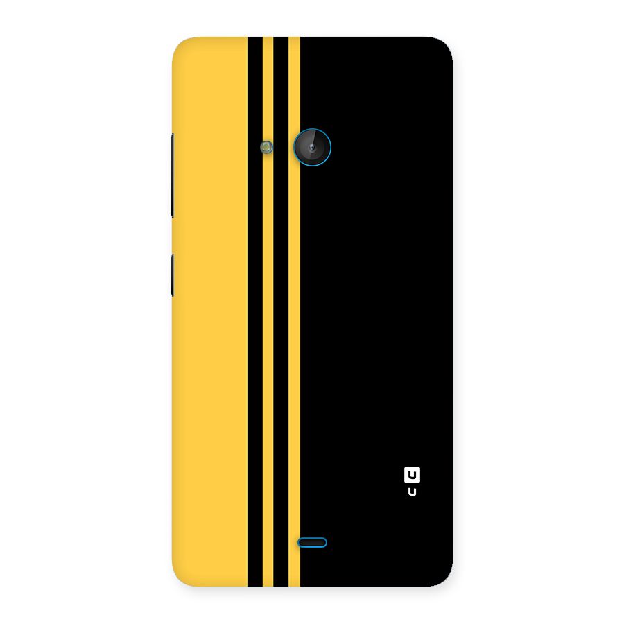 Minimal Yellow and Black Design Back Case for Lumia 540