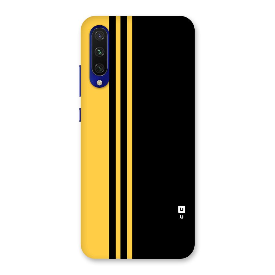 Minimal Yellow and Black Design Back Case for Mi A3