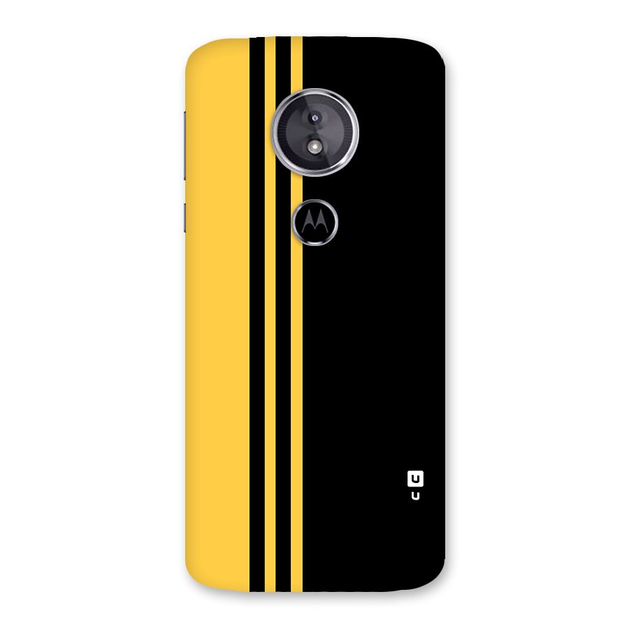 Minimal Yellow and Black Design Back Case for Moto E5