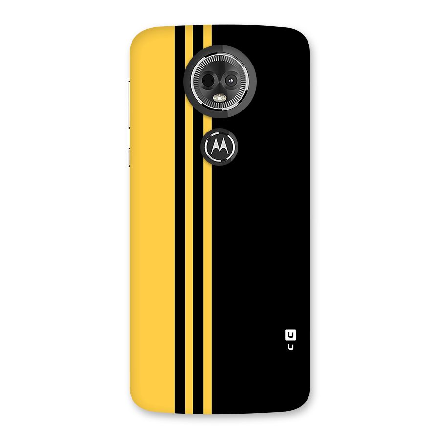 Minimal Yellow and Black Design Back Case for Moto E5 Plus