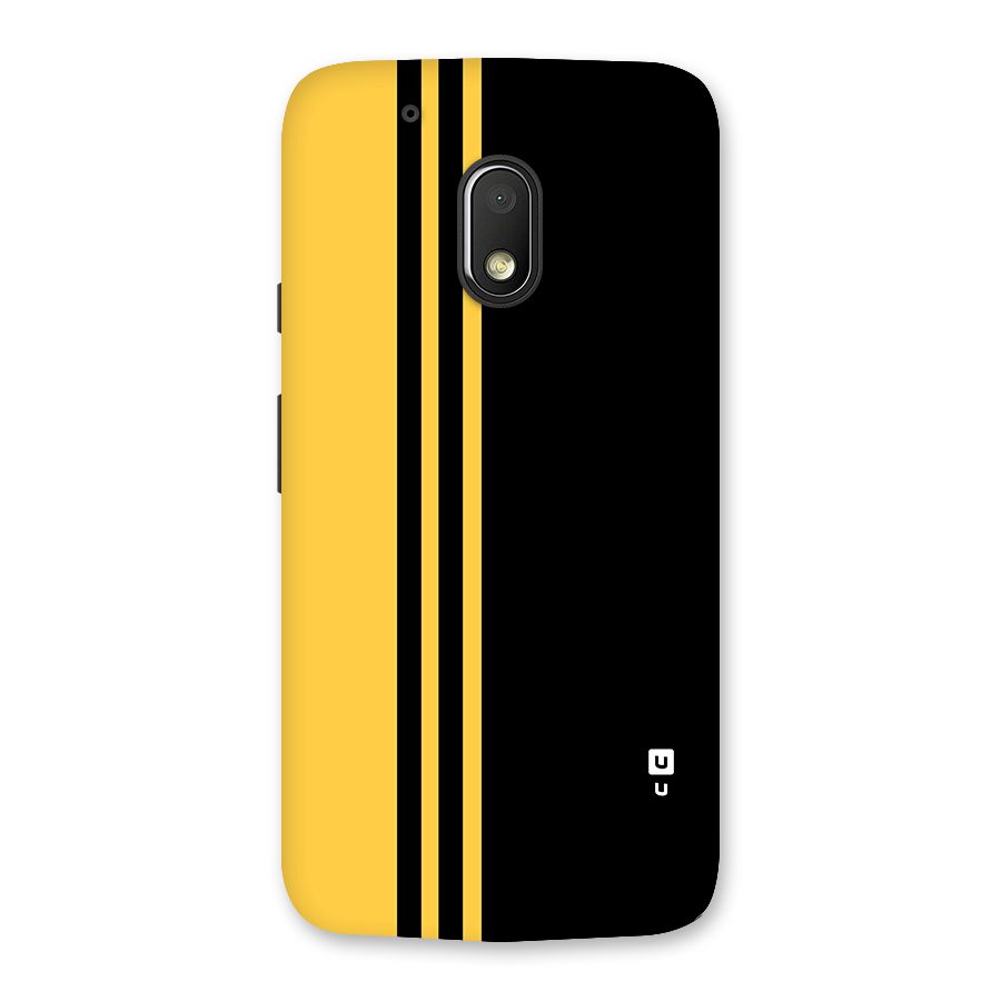Minimal Yellow and Black Design Back Case for Moto G4 Play