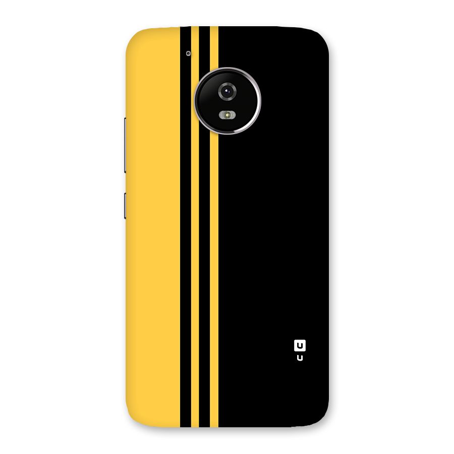Minimal Yellow and Black Design Back Case for Moto G5