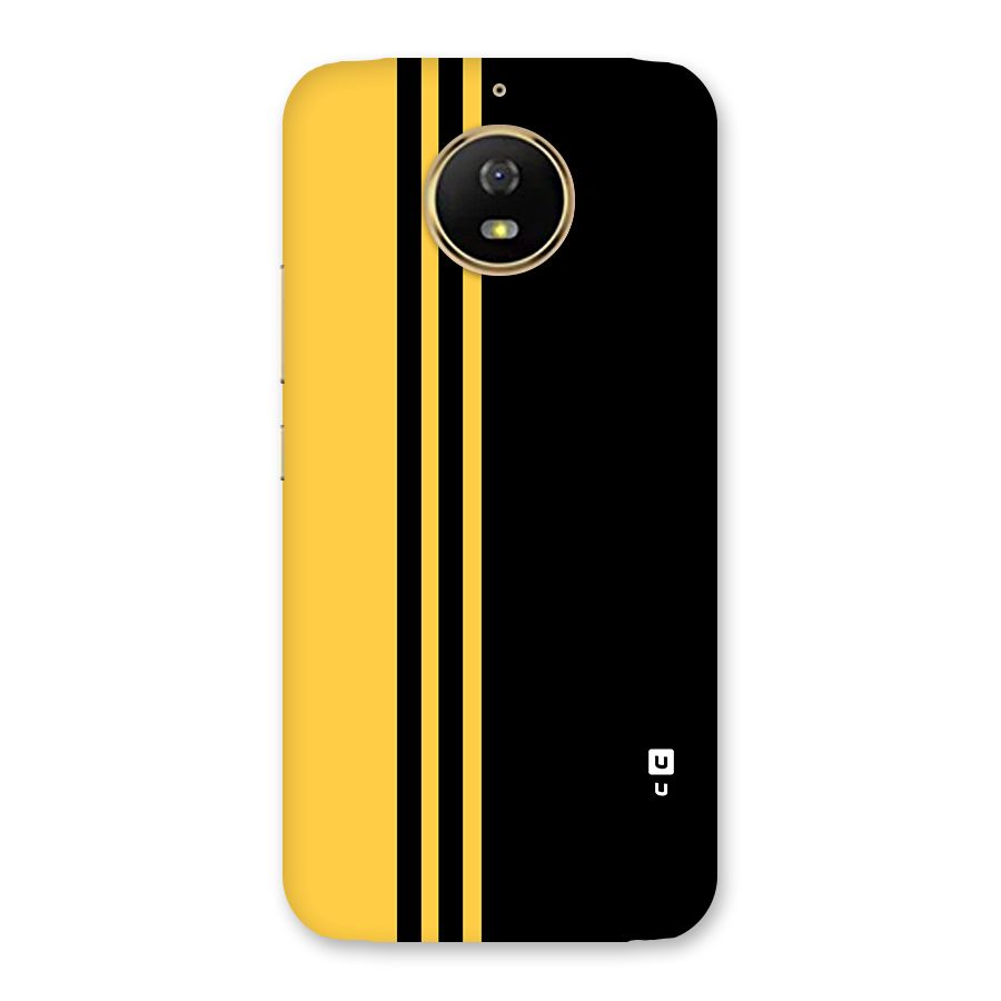 Minimal Yellow and Black Design Back Case for Moto G5s
