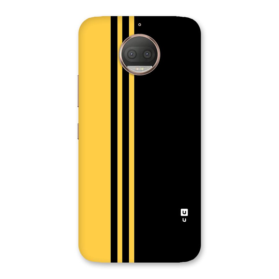 Minimal Yellow and Black Design Back Case for Moto G5s Plus