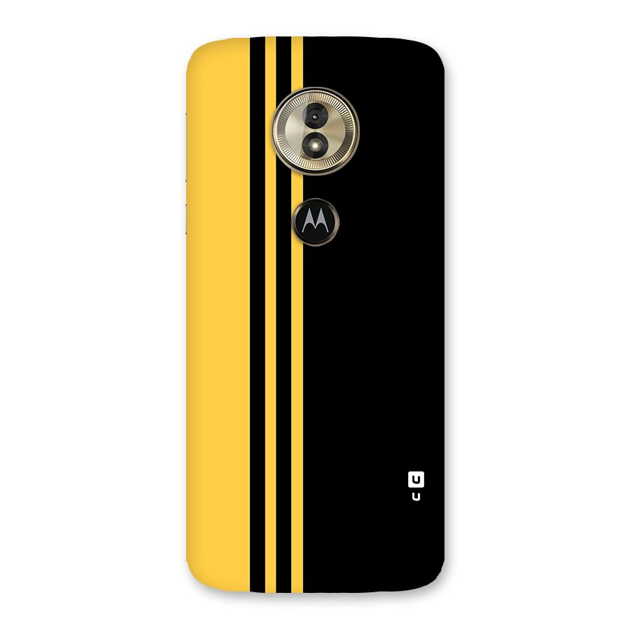 Minimal Yellow and Black Design Back Case for Moto G6 Play