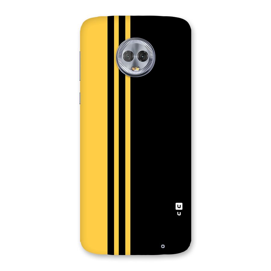 Minimal Yellow and Black Design Back Case for Moto G6 Plus