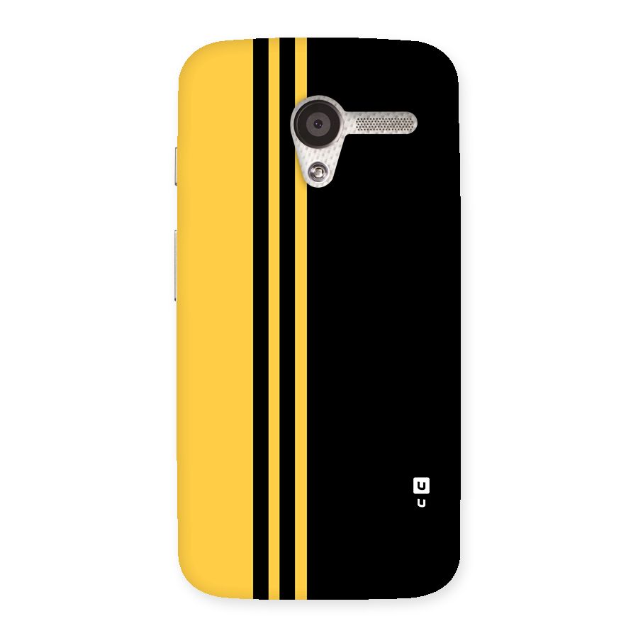 Minimal Yellow and Black Design Back Case for Moto X