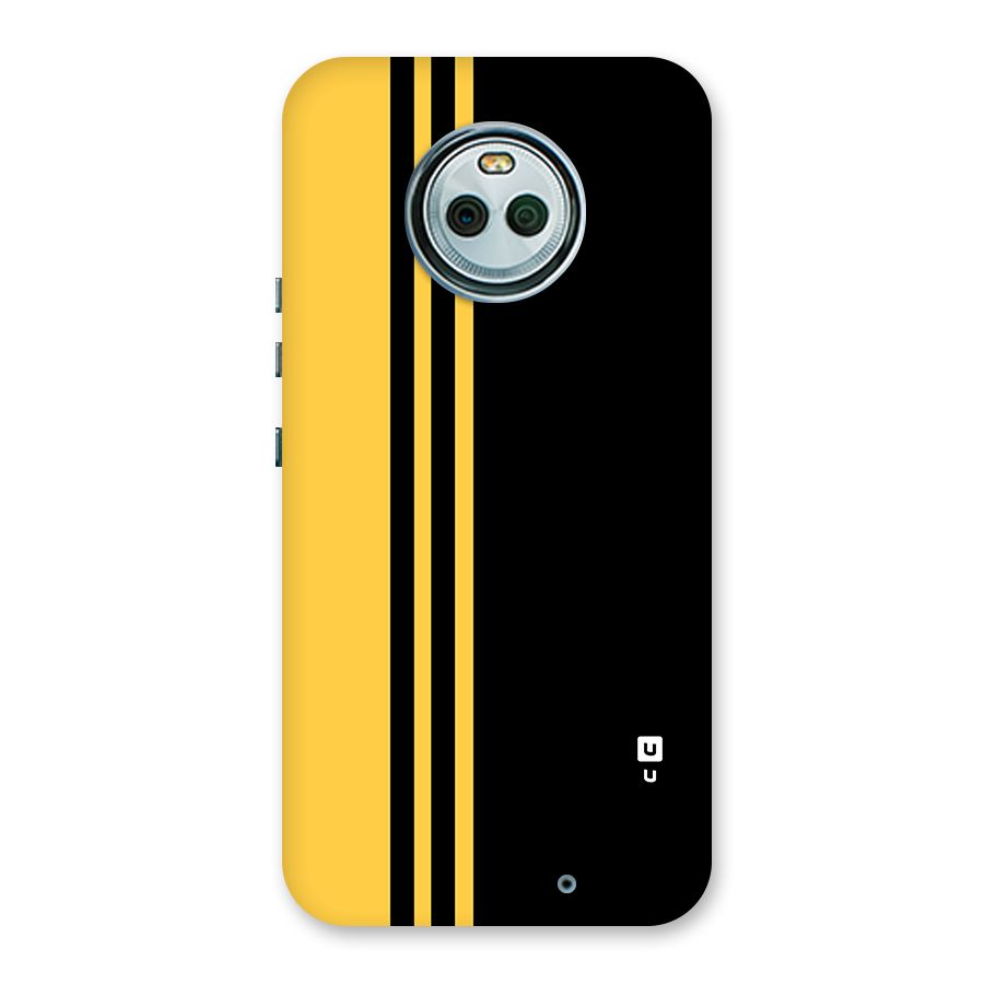 Minimal Yellow and Black Design Back Case for Moto X4