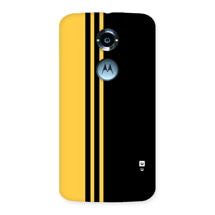 Minimal Yellow and Black Design Back Case for Moto X 2nd Gen