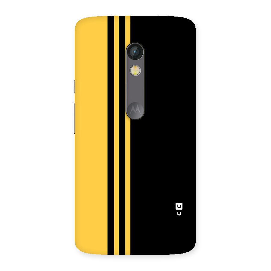 Minimal Yellow and Black Design Back Case for Moto X Play