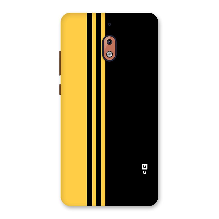 Minimal Yellow and Black Design Back Case for Nokia 2.1
