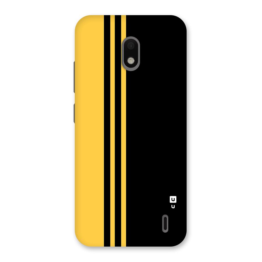 Minimal Yellow and Black Design Back Case for Nokia 2.2