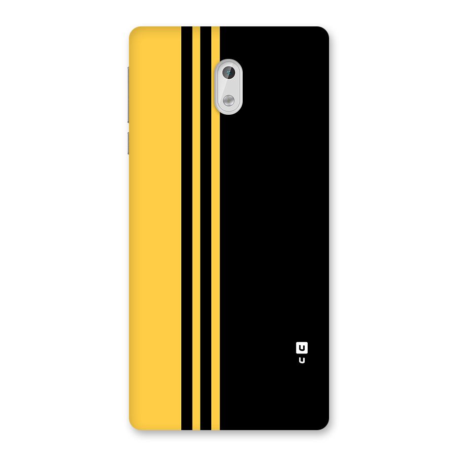 Minimal Yellow and Black Design Back Case for Nokia 3