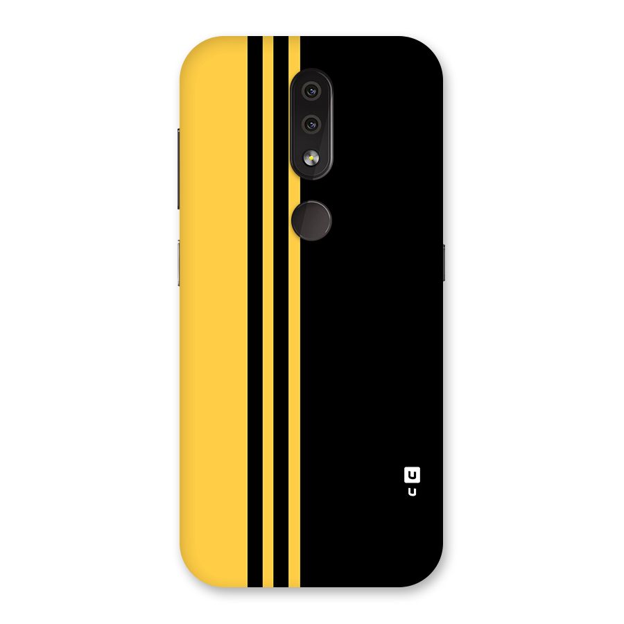 Minimal Yellow and Black Design Back Case for Nokia 4.2
