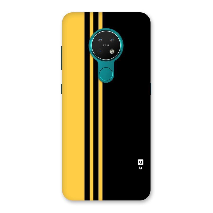 Minimal Yellow and Black Design Back Case for Nokia 7.2