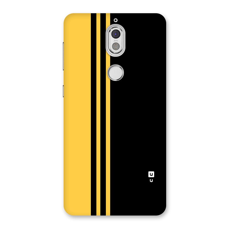 Minimal Yellow and Black Design Back Case for Nokia 7