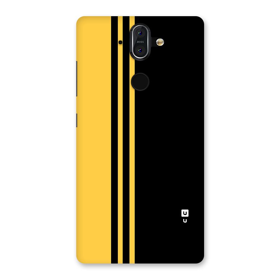 Minimal Yellow and Black Design Back Case for Nokia 8 Sirocco