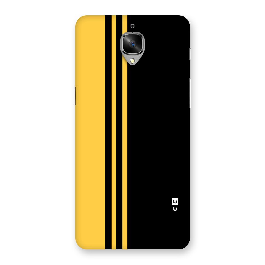 Minimal Yellow and Black Design Back Case for OnePlus 3