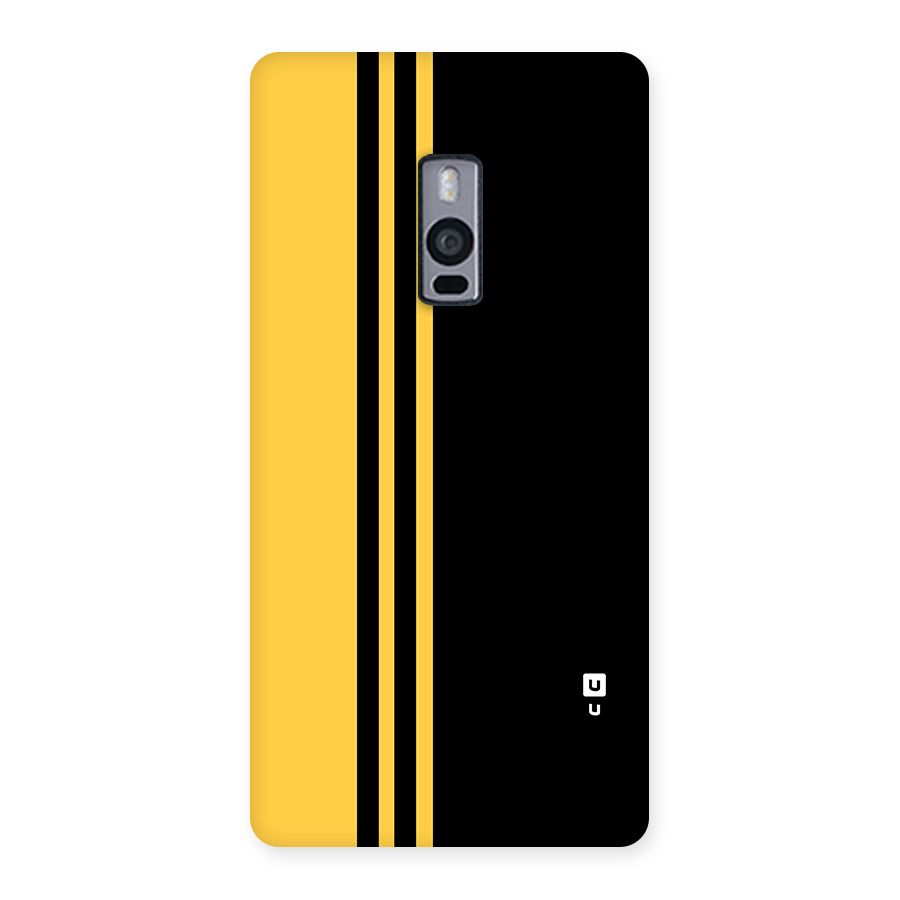 Minimal Yellow and Black Design Back Case for OnePlus Two