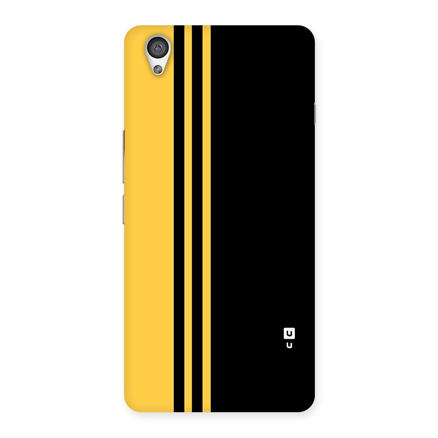 Minimal Yellow and Black Design Back Case for OnePlus X