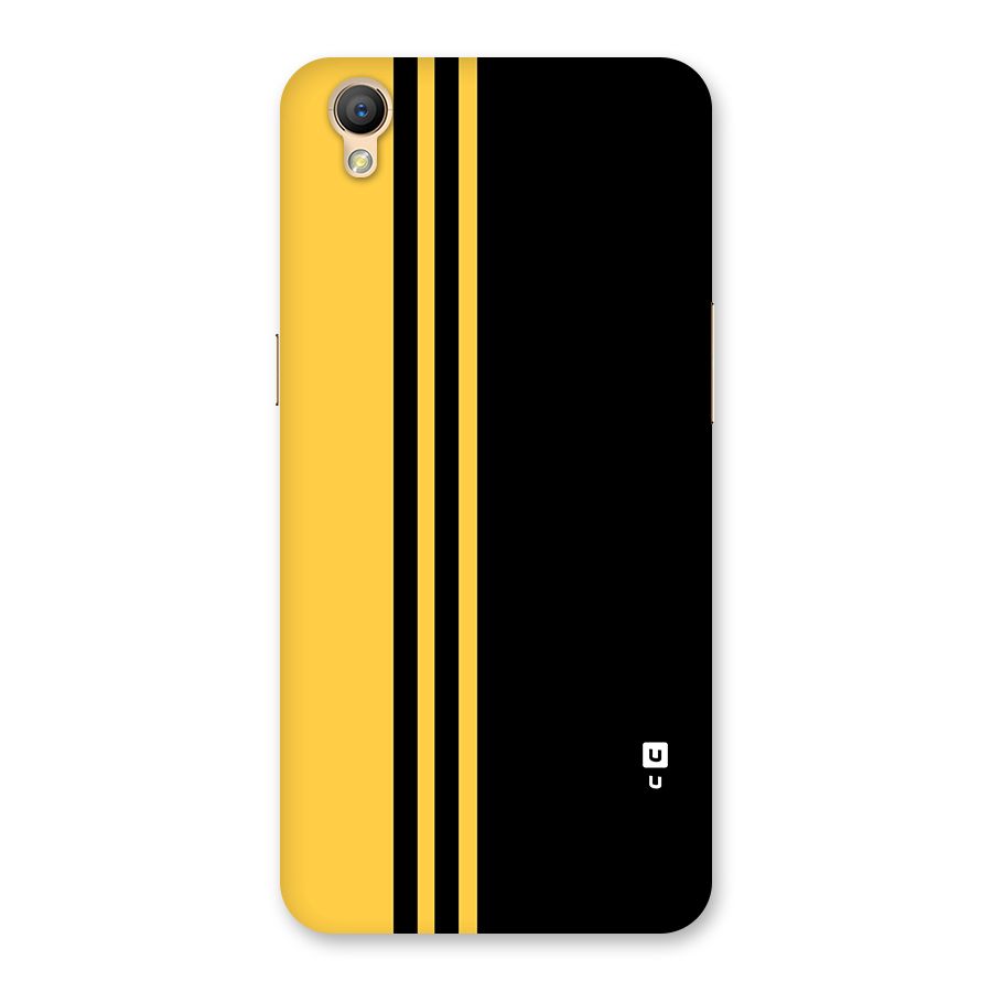 Minimal Yellow and Black Design Back Case for Oppo A37
