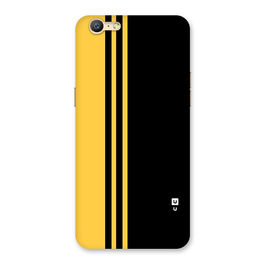 Minimal Yellow and Black Design Back Case for Oppo A39