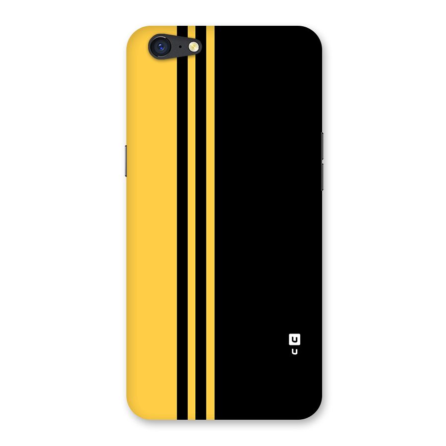 Minimal Yellow and Black Design Back Case for Oppo A71