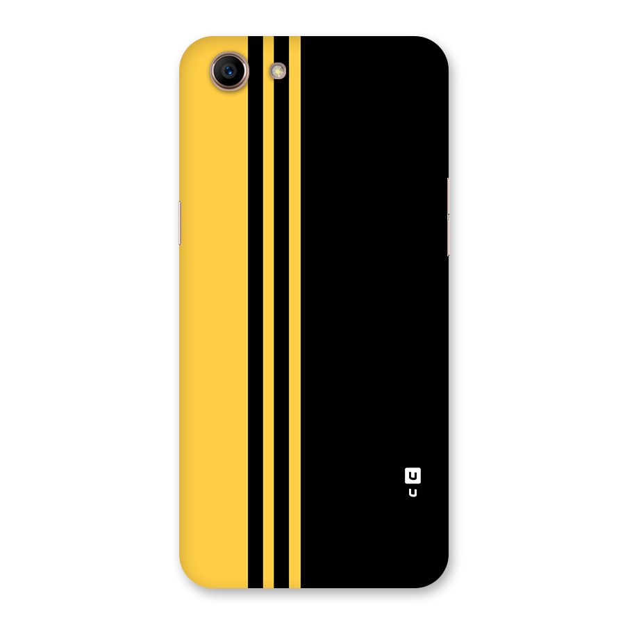 Minimal Yellow and Black Design Back Case for Oppo A83 (2018)