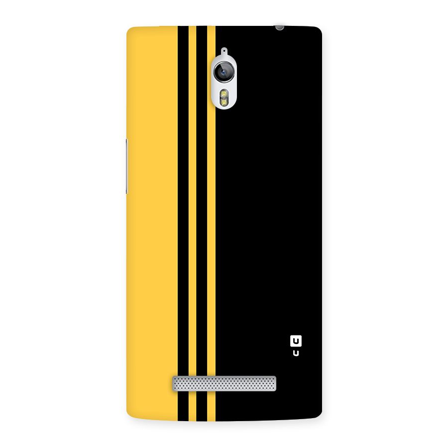Minimal Yellow and Black Design Back Case for Oppo Find 7