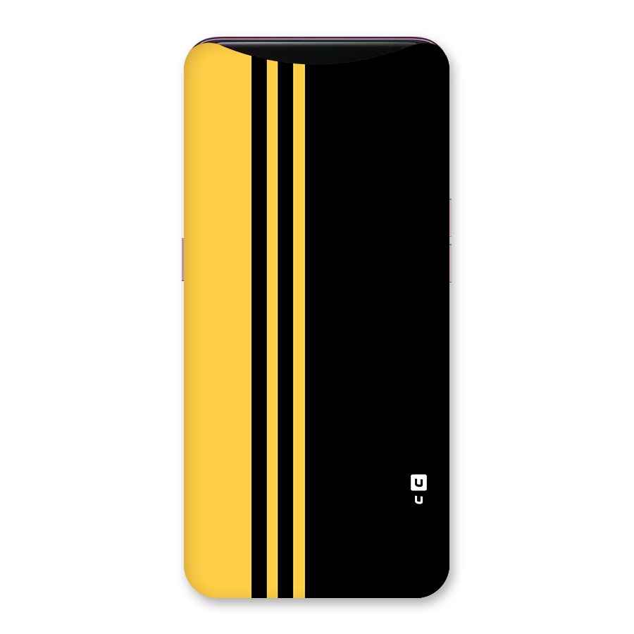 Minimal Yellow and Black Design Back Case for Oppo Find X