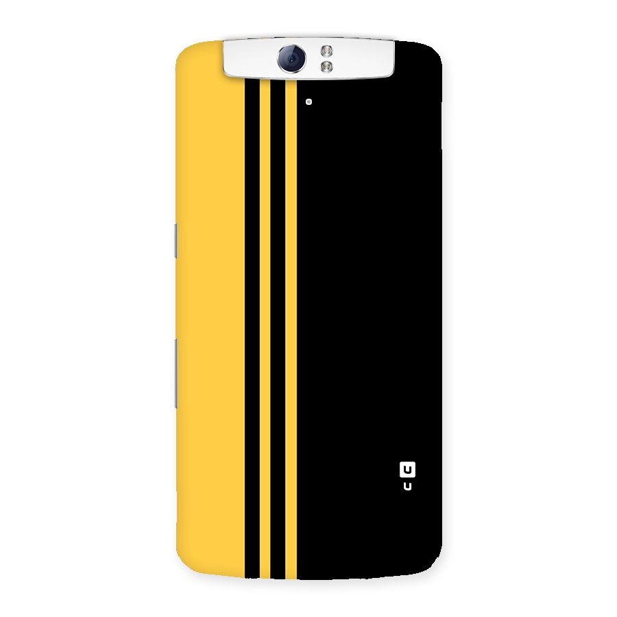 Minimal Yellow and Black Design Back Case for Oppo N1