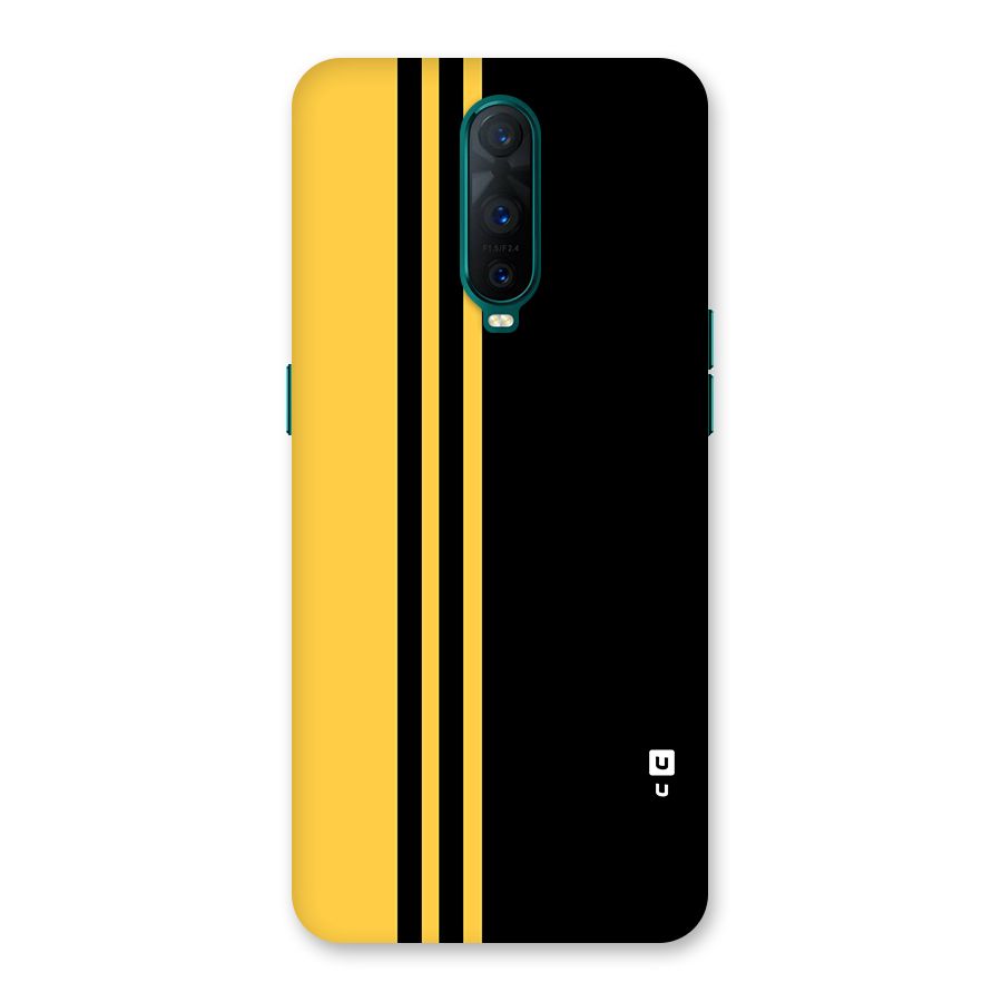 Minimal Yellow and Black Design Back Case for Oppo R17 Pro