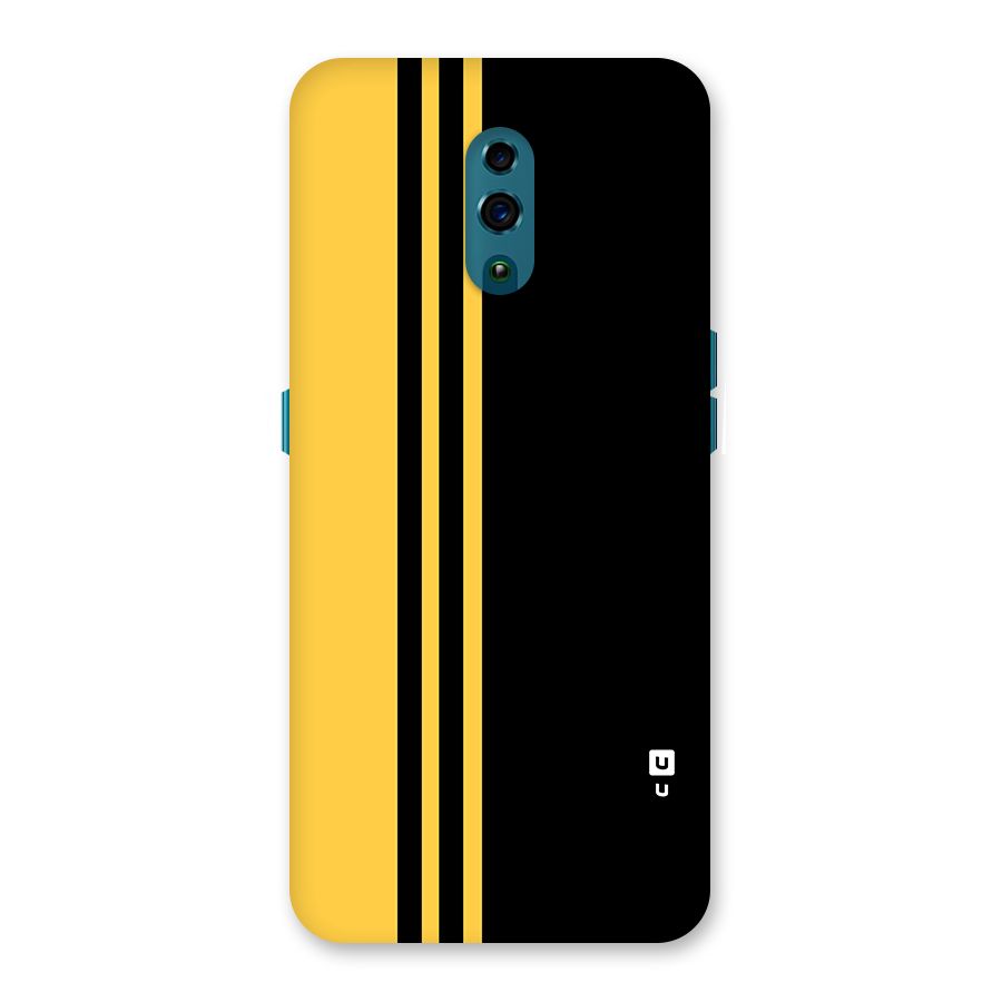 Minimal Yellow and Black Design Back Case for Oppo Reno