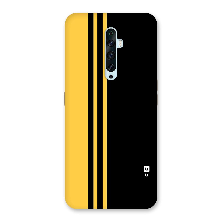Minimal Yellow and Black Design Back Case for Oppo Reno2 Z