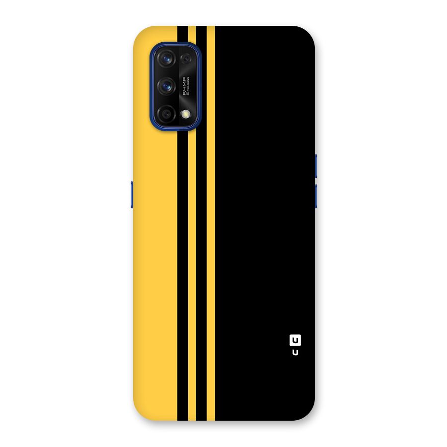 Minimal Yellow and Black Design Back Case for Realme 7 Pro