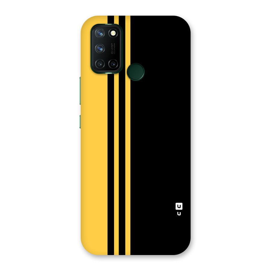 Minimal Yellow and Black Design Back Case for Realme 7i