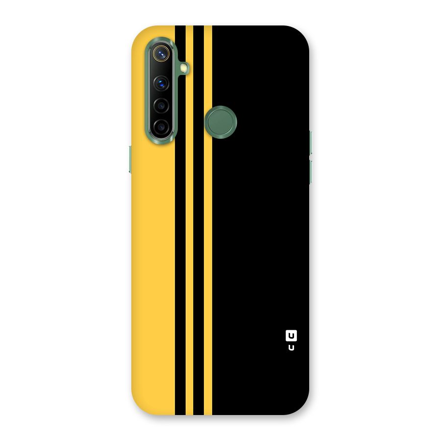 Minimal Yellow and Black Design Back Case for Realme Narzo 10