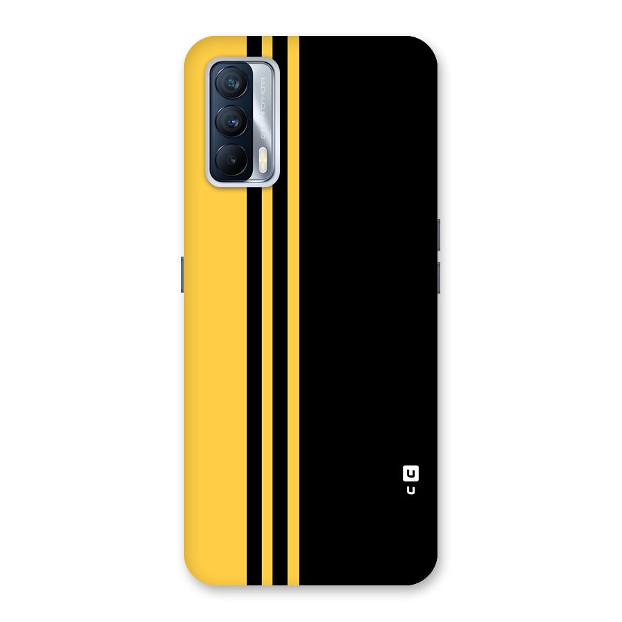 Minimal Yellow and Black Design Back Case for Realme X7