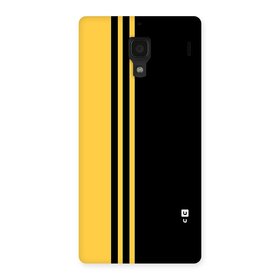 Minimal Yellow and Black Design Back Case for Redmi 1S