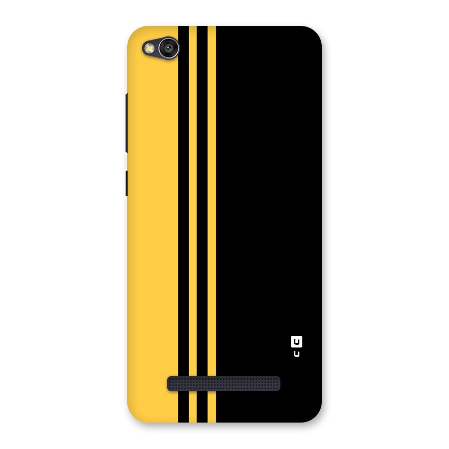 Minimal Yellow and Black Design Back Case for Redmi 4A