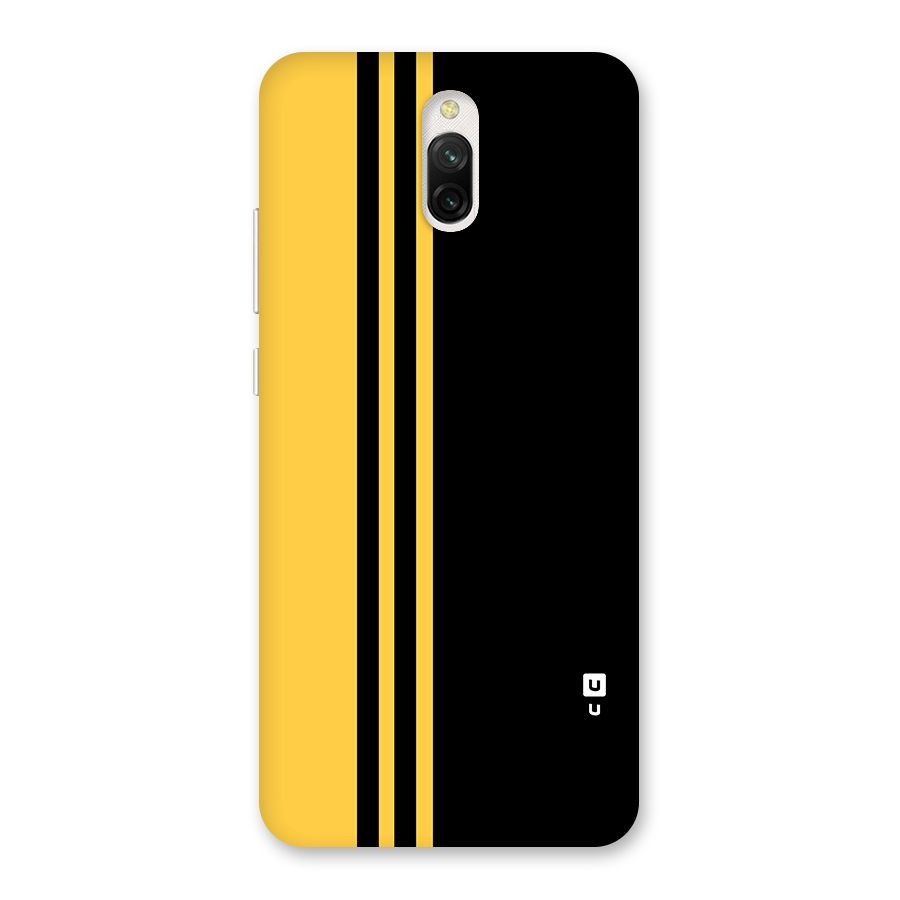 Minimal Yellow and Black Design Back Case for Redmi 8A Dual