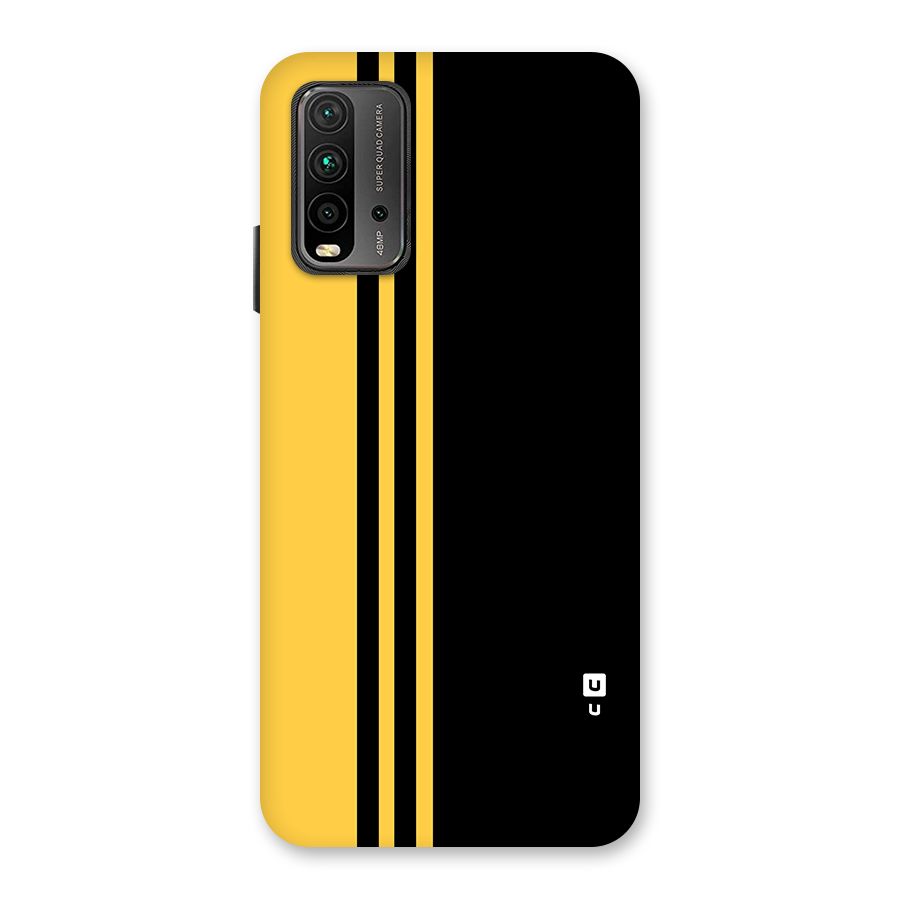 Minimal Yellow and Black Design Back Case for Redmi 9 Power