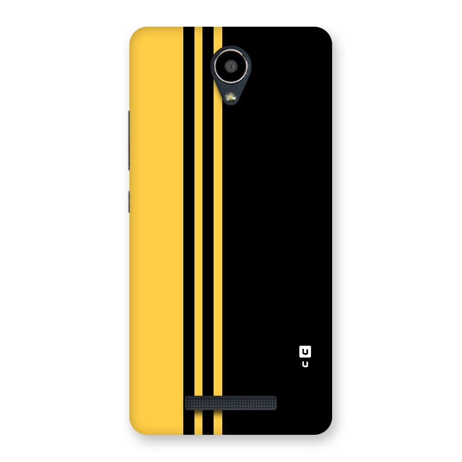 Minimal Yellow and Black Design Back Case for Redmi Note 2
