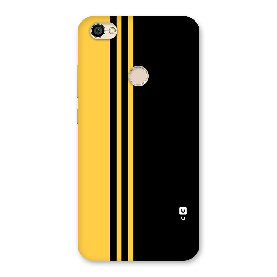 Minimal Yellow and Black Design Back Case for Redmi Y1 2017