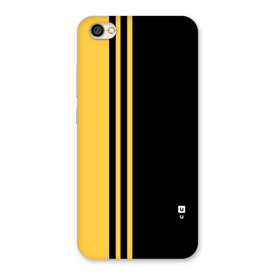 Minimal Yellow and Black Design Back Case for Redmi Y1 Lite