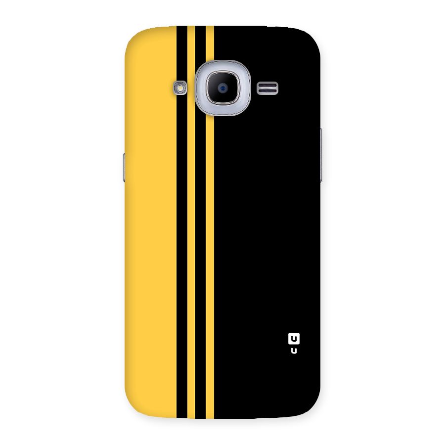 Minimal Yellow and Black Design Back Case for Samsung Galaxy J2 2016