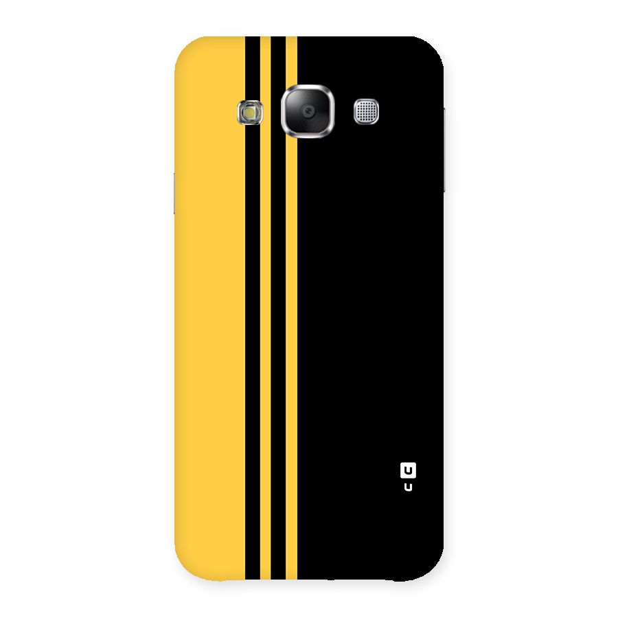 Minimal Yellow and Black Design Back Case for Samsung Galaxy E5