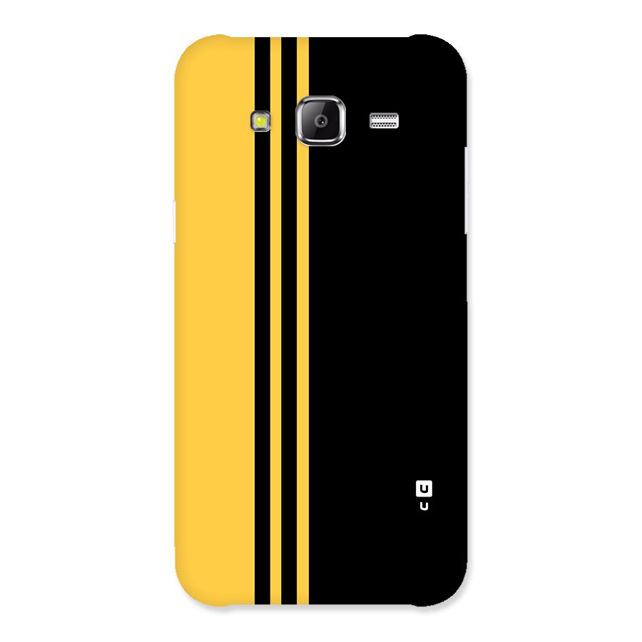 Minimal Yellow and Black Design Back Case for Samsung Galaxy J2 Prime