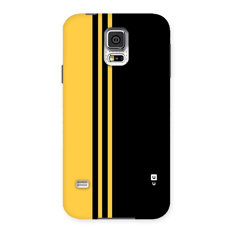 Minimal Yellow and Black Design Back Case for Samsung Galaxy S5