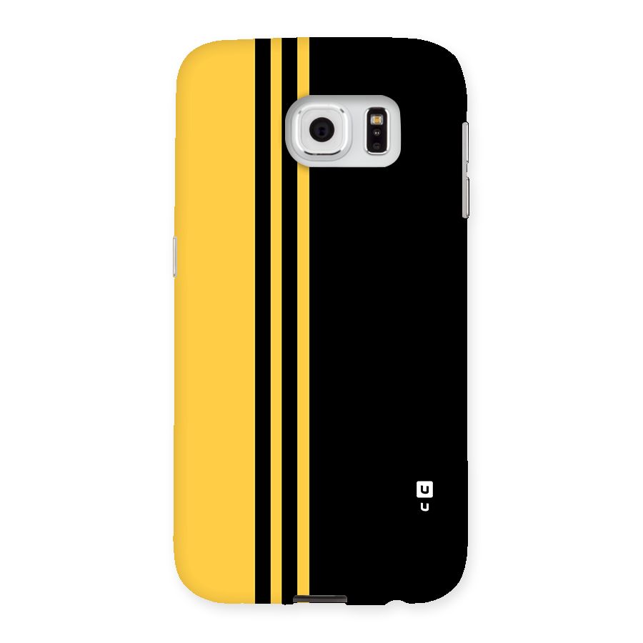 Minimal Yellow and Black Design Back Case for Samsung Galaxy S6